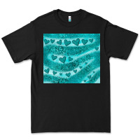Black turquoise glitter heart Premium Tee - JahusDesignShop