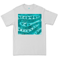 Dove Grey turquoise glitter heart Premium Tee - JahusDesignShop