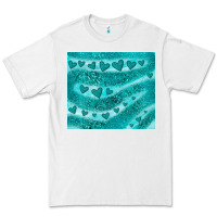 White turquoise glitter heart Premium Tee - JahusDesignShop