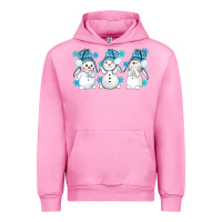 Fuchsia Pink snowman winter bbs Urban Hoodie - BundleAndBundleShop