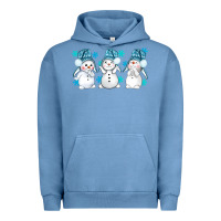 Pigment Pebble Blue snowman winter bbs Urban Hoodie - BundleAndBundleShop