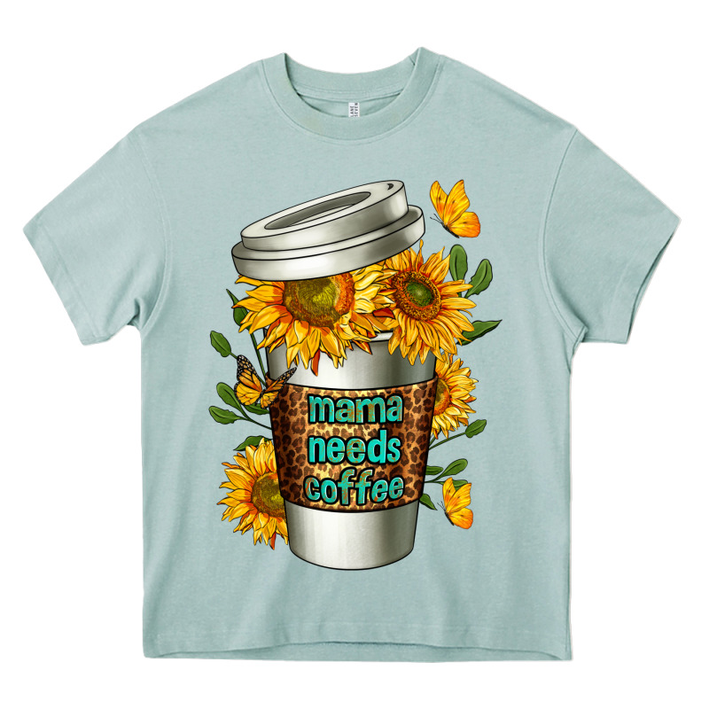 Mama Needs Coffee Cup Heavy Core Tee by FaDigitalArtStudio | Teevron