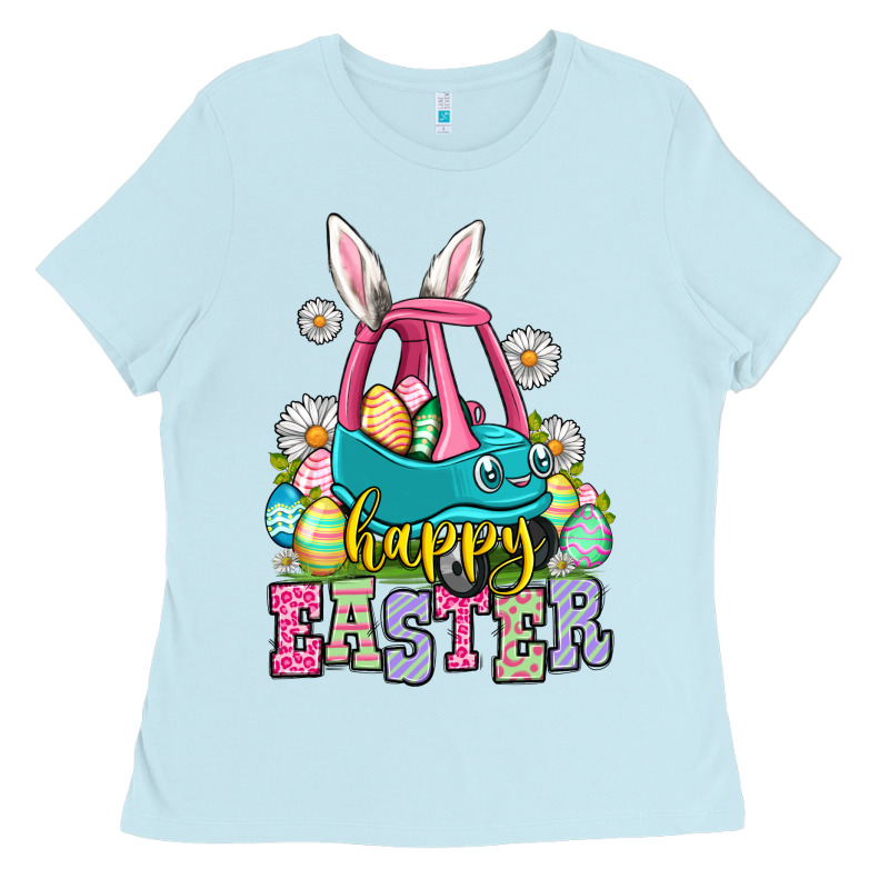 Happy Easter Toddler Car Ladies Tee by OliviaCreatesArt | Teevron