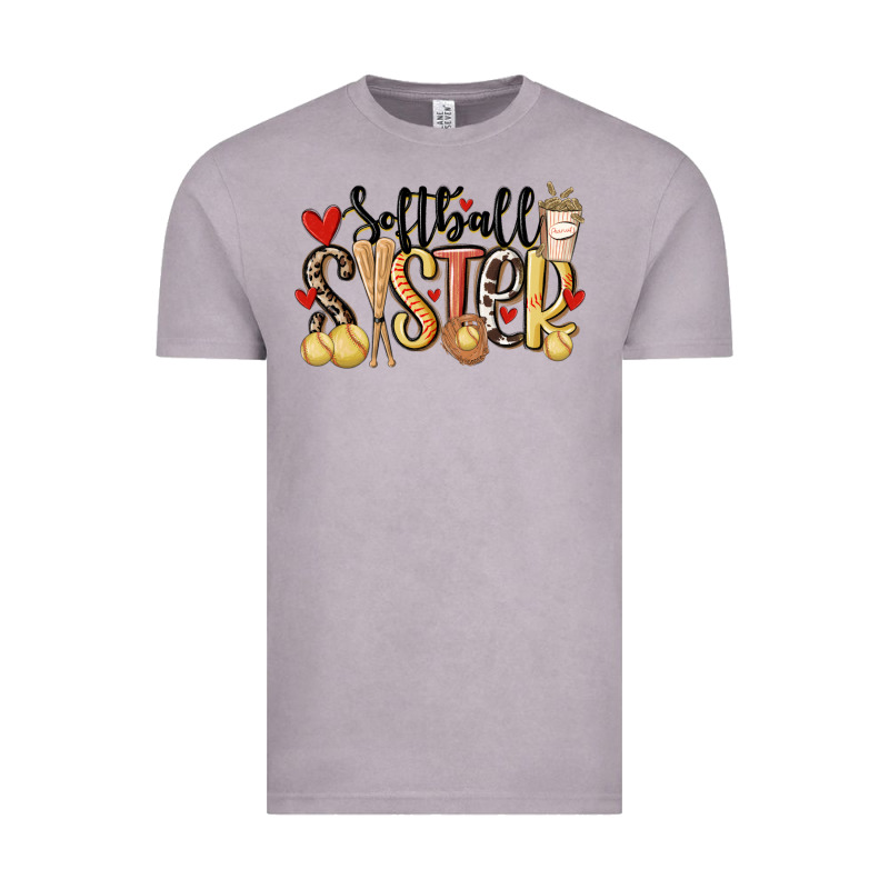 Softball Sister Vintage Tee by MaliasSmallBusiness | Teevron