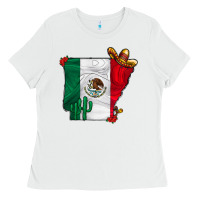 White mexica oklahama Ladies Tee - CowhideDigitalArt