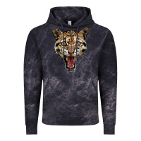 Cloud Black ocelot head Vintage Hoodie - LillyAllenDesigns