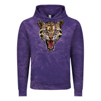 Cloud Purple ocelot head Vintage Hoodie - LillyAllenDesigns
