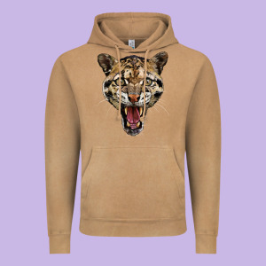 Ocelot Head Vintage Hoodie Designed By Lillyallendesigns