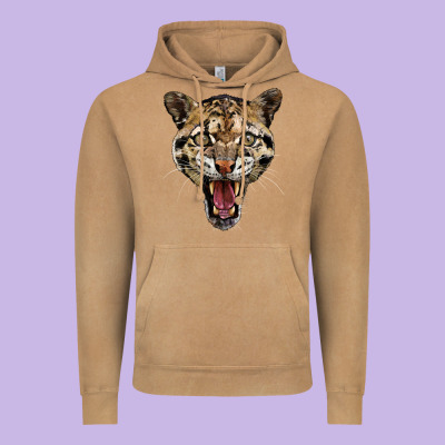Ocelot Head Vintage Hoodie Designed By Lillyallendesigns