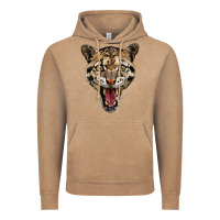 Vintage Coffee ocelot head Vintage Hoodie - LillyAllenDesigns