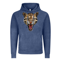 Vintage Denim ocelot head Vintage Hoodie - LillyAllenDesigns