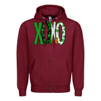 Burgundy st. patrick's day xoxo Zipper Hoodie - Bettercallsaul
