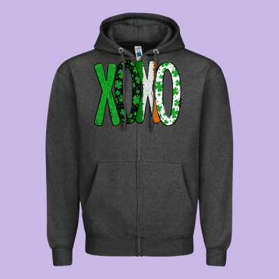 St. Patrick's Day Xoxo Zipper Hoodie Designed By Bettercallsaul