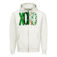Oatmeal Heather st. patrick's day xoxo Zipper Hoodie - Bettercallsaul