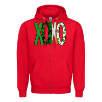 Red st. patrick's day xoxo Zipper Hoodie - Bettercallsaul