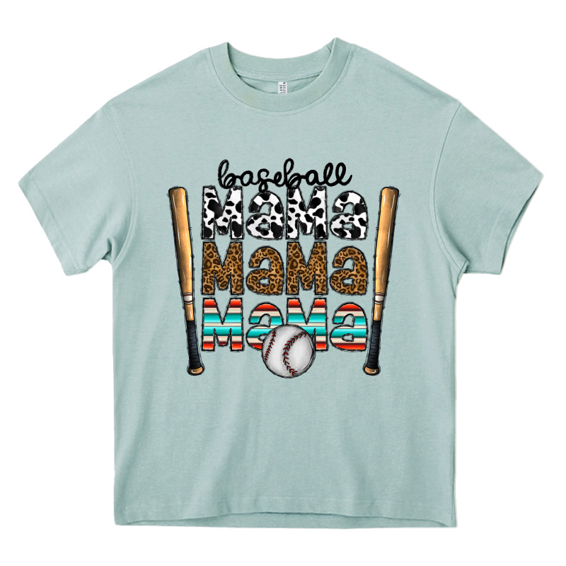 Baseball Mama Mama Mama Heavy Core Tee by CowhideDigitalArt | Teevron