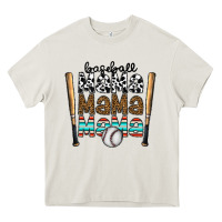 Cream baseball mama mama mama Heavy Core Tee - CowhideDigitalArt