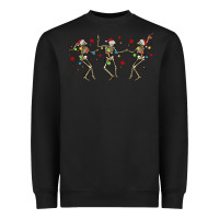 Black dancing skeleton christmas Heavyweight Sweatshirt - MaliasSmallBusiness