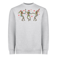 Heather Grey dancing skeleton christmas Heavyweight Sweatshirt - MaliasSmallBusiness