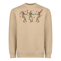 Mushroom dancing skeleton christmas Heavyweight Sweatshirt - MaliasSmallBusiness