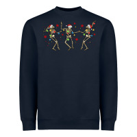 Navy dancing skeleton christmas Heavyweight Sweatshirt - MaliasSmallBusiness