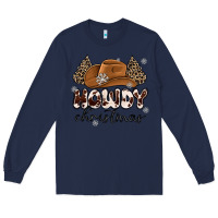 Navy howdy christmas Long Sleeve Tee - MaliasSmallBusiness