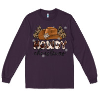 Plum howdy christmas Long Sleeve Tee - MaliasSmallBusiness