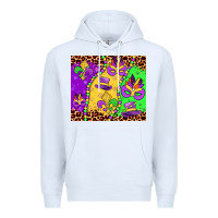 White mardi gras Premium Hoodie - JahusDesignShop