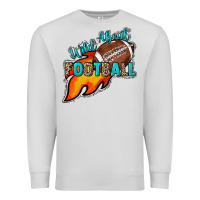 Dove Grey Wild about Football Premium Sweatshirt - HowdyJamesFarm