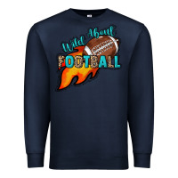 Navy Wild about Football Premium Sweatshirt - HowdyJamesFarm