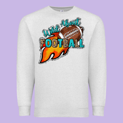 Wild About Football Premium Sweatshirt Designed By Howdyjamesfarm