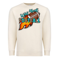 Sandshell Wild about Football Premium Sweatshirt - HowdyJamesFarm