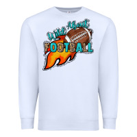 White Wild about Football Premium Sweatshirt - HowdyJamesFarm