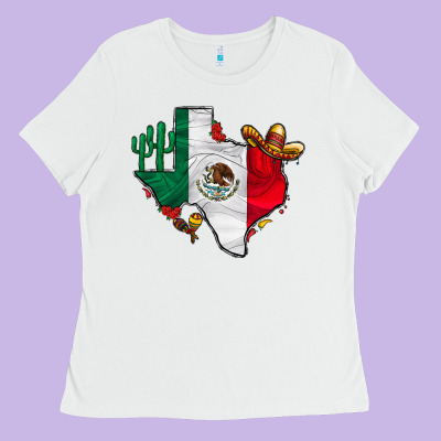Mexica Texas Ladies Tee Designed By Cowhidedigitalart