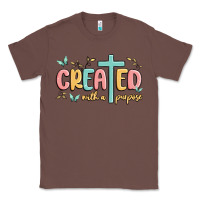 Chestnut created with a purpose Classic Tee - MaliasSmallBusiness