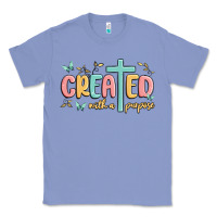 Colony Blue created with a purpose Classic Tee - MaliasSmallBusiness