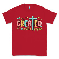 Red created with a purpose Classic Tee - MaliasSmallBusiness