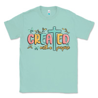 Seafoam created with a purpose Classic Tee - MaliasSmallBusiness