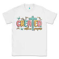 White created with a purpose Classic Tee - MaliasSmallBusiness