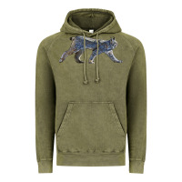Vintage Olive canada lynx Vintage Hoodie - LillyAllenDesigns
