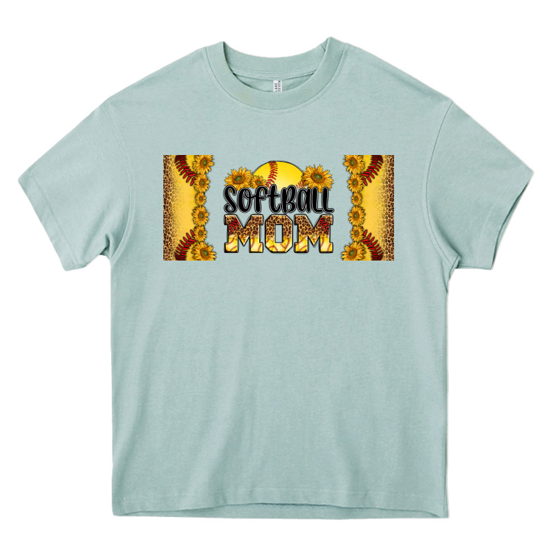 Leopard Softball Mom 16oz Libbey Glass Heavy Core Tee by HRA Design Shop | Teevron