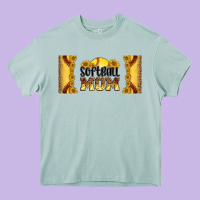 Leopard Softball Mom 16oz Libbey Glass Heavy Core Tee Designed By Hra Design Shop