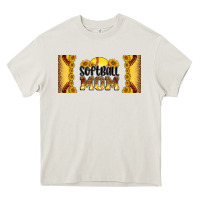 Cream leopard softball mom 16oz libbey glass Heavy Core Tee - HRA Design Shop