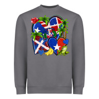 Storm puerto rico with dominican republic hearts Heavyweight Sweatshirt - NancyCooperArtShop