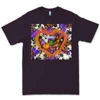 Plum halloween heart Premium Tee - AdoDesignShop