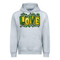 Heather Grey St. Patrick's Day love Urban Hoodie - FaDigitalArtStudio