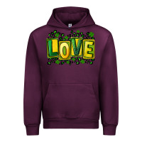 Mauve Wine St. Patrick's Day love Urban Hoodie - FaDigitalArtStudio
