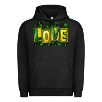 Pigment Black St. Patrick's Day love Urban Hoodie - FaDigitalArtStudio