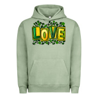 Pigment Oil Green St. Patrick's Day love Urban Hoodie - FaDigitalArtStudio