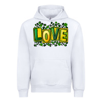 White St. Patrick's Day love Urban Hoodie - FaDigitalArtStudio